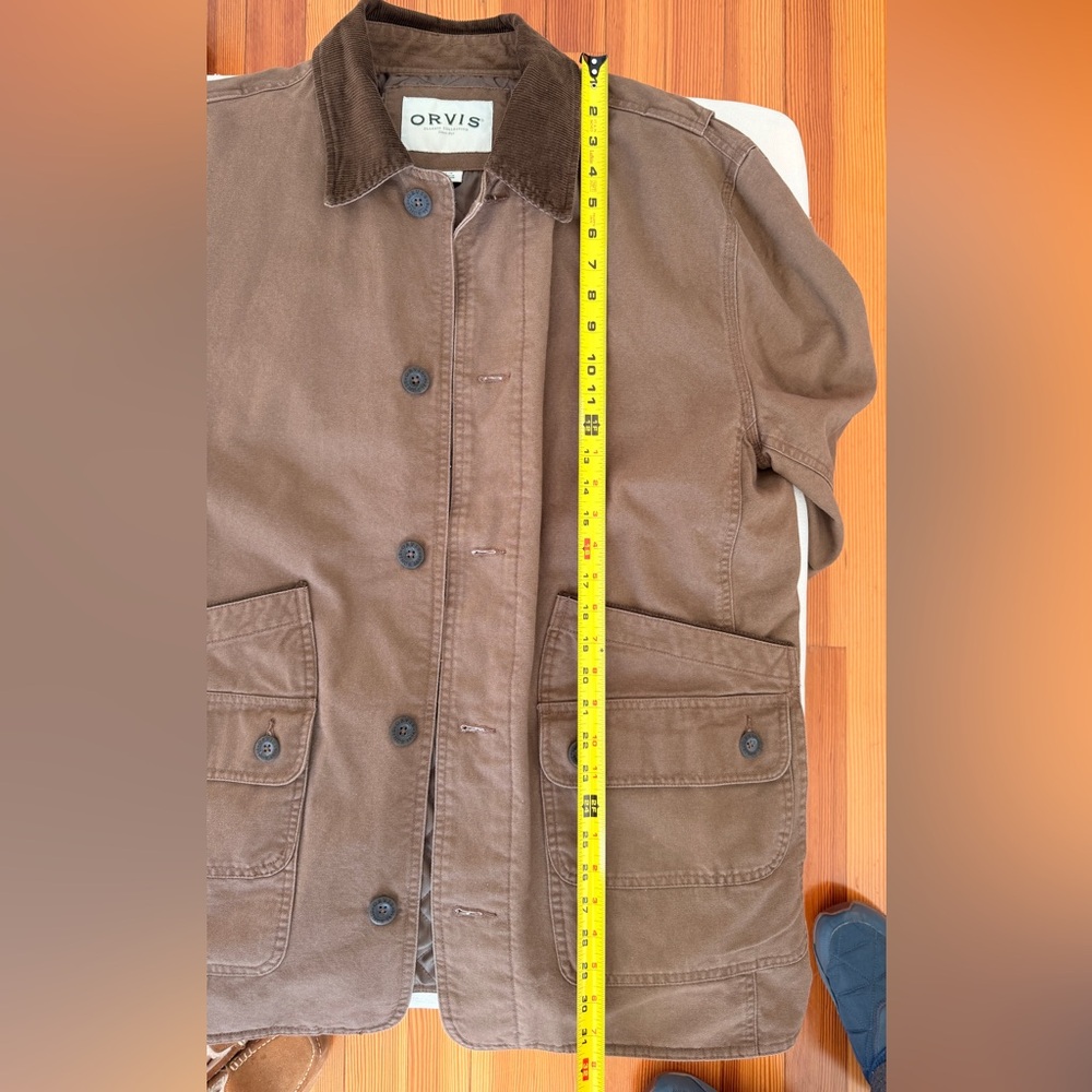 Men’s Orvis Canvas Field Jacket with Quilted Lining - Size Large - Brown - Picture 4 of 9